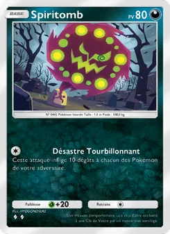 Carte Pokémon Spiritomb 104 — Choc Spatio-Temporel