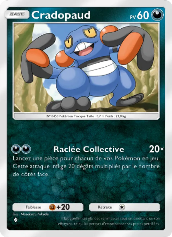 Carte Pokémon Cradopaud 107/140 de l'extension Choc Spatio-Temporel