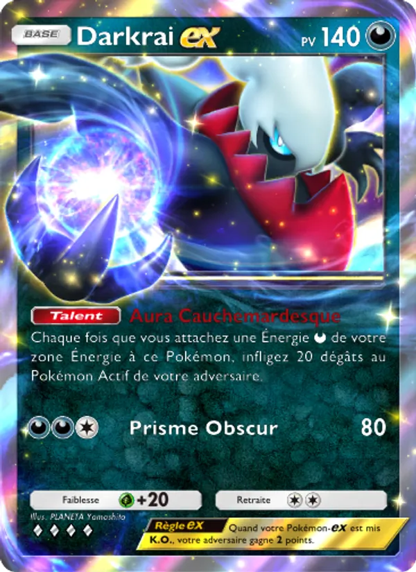 Carte Pokémon Darkrai-ex 110/140 de l'extension Choc Spatio-Temporel