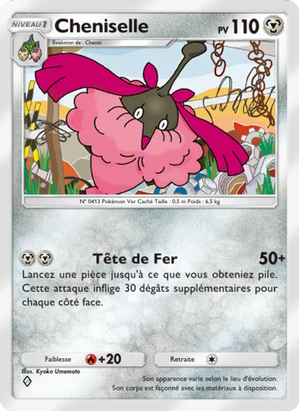 Carte Pokémon Cheniselle 115/140 de l'extension Choc Spatio-Temporel