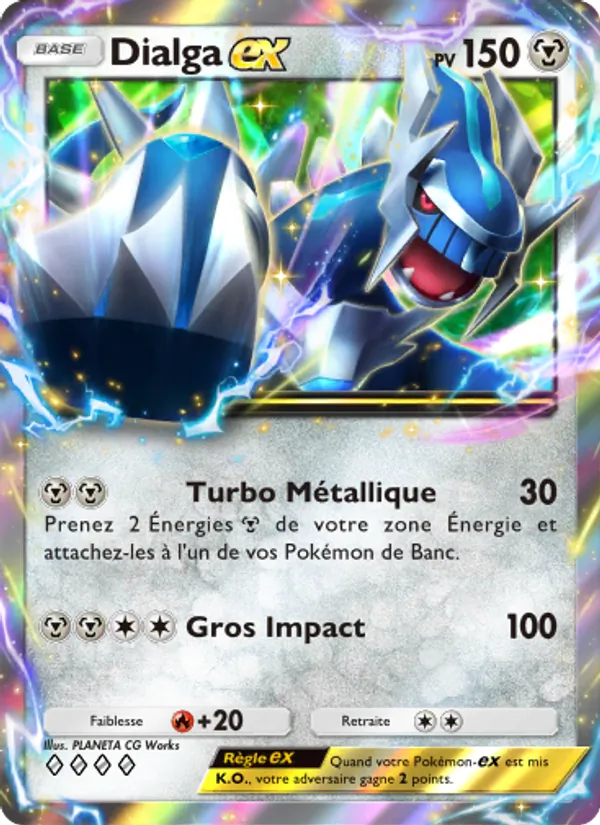 Carte Pokémon Dialga-ex 119/140 de l'extension Choc Spatio-Temporel