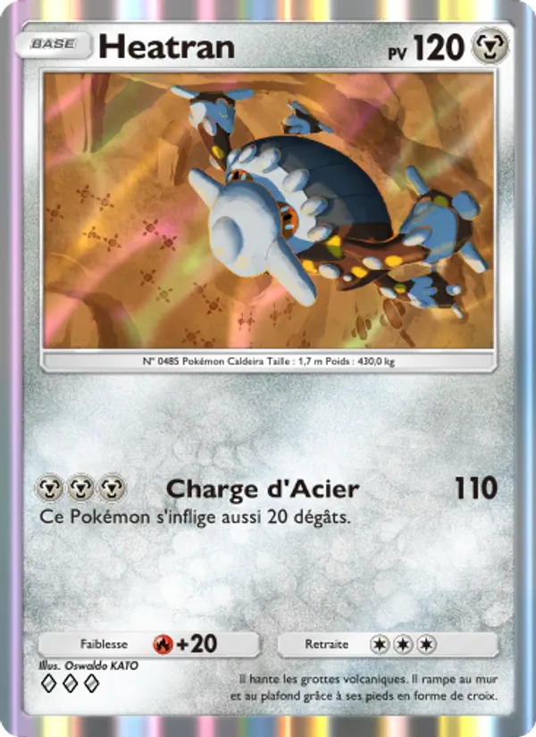 Carte Pokémon Heatran 120/140 de l'extension Choc Spatio-Temporel