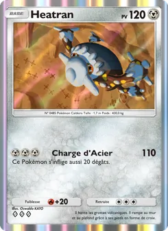 Carte Pokémon Heatran 120 — Choc Spatio-Temporel