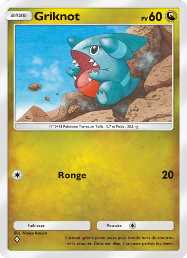 Carte Pokémon Griknot 121/140 de l'extension Choc Spatio-Temporel