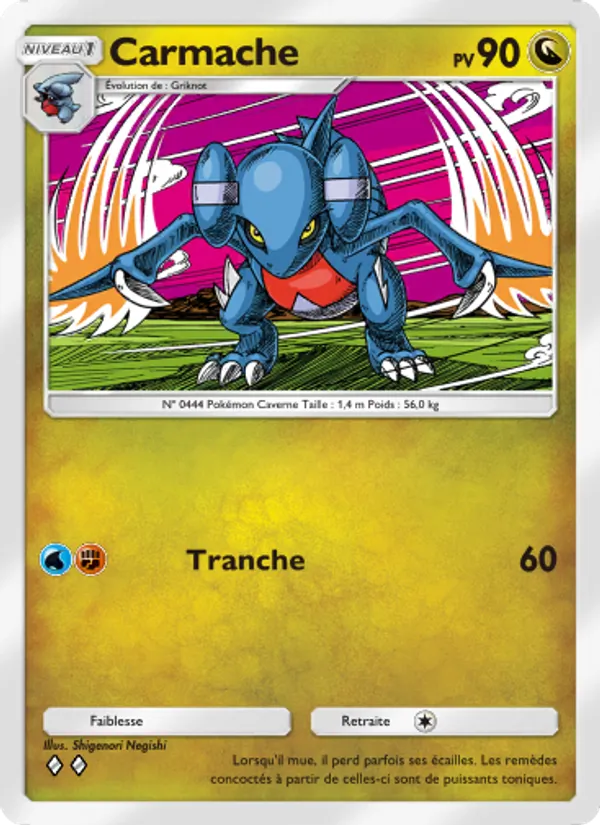 Carte Pokémon Carmache 122/140 de l'extension Choc Spatio-Temporel