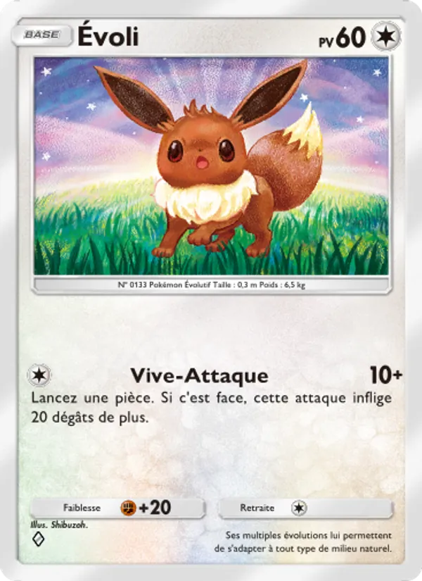 Carte Pokémon Évoli 126/140 de l'extension Choc Spatio-Temporel