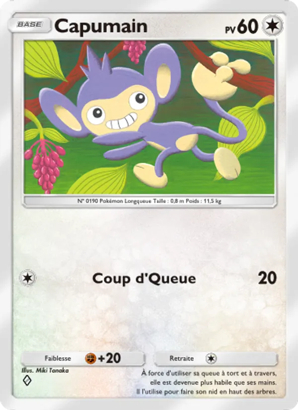 Carte Pokémon Capumain 130/140 de l'extension Choc Spatio-Temporel