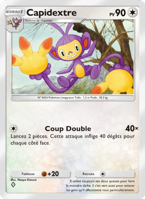 Carte Pokémon Capidextre 131/140 de l'extension Choc Spatio-Temporel