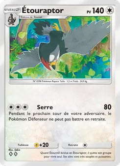 Carte Pokémon Étouraptor 134 — Choc Spatio-Temporel