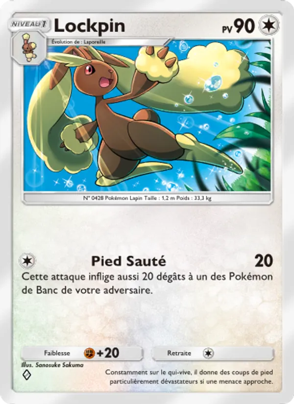 Carte Pokémon Lockpin 138/140 de l'extension Choc Spatio-Temporel