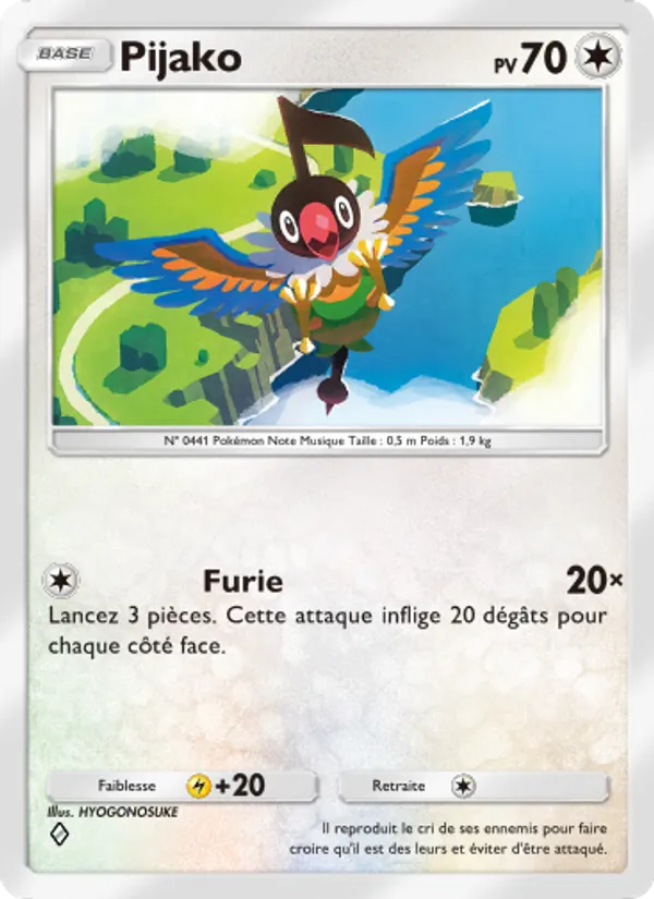 Carte Pokémon Pijako 141/140 de l'extension Choc Spatio-Temporel