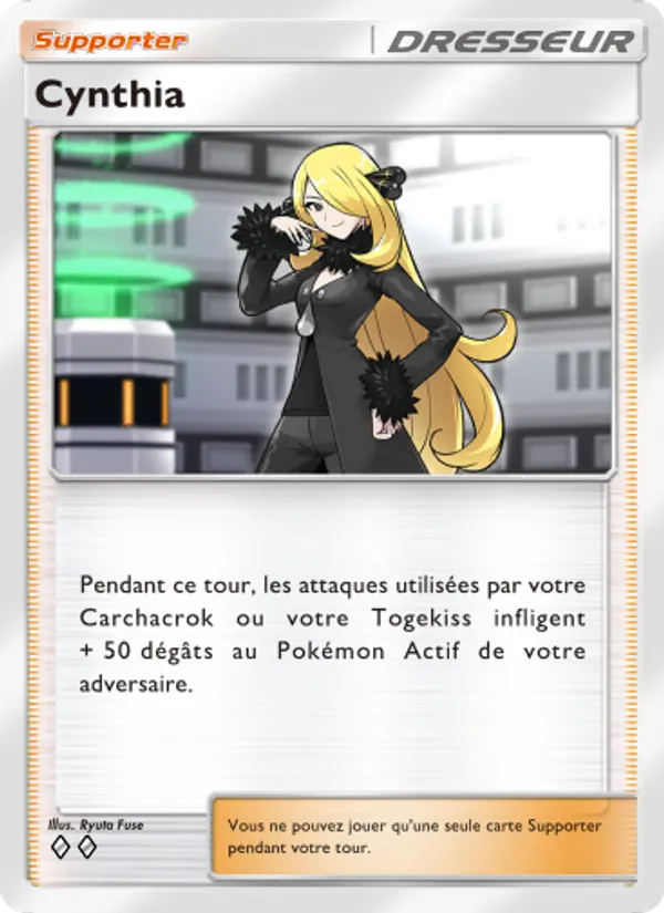 Carte Pokémon Cynthia 152/140 de l'extension Choc Spatio-Temporel