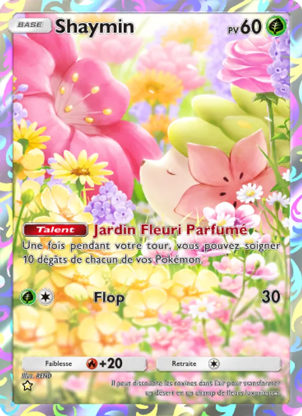 Carte Pokémon Shaymin 159/140 de l'extension Choc Spatio-Temporel