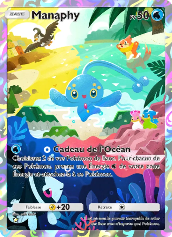 Carte Pokémon Manaphy 162/140 de l'extension Choc Spatio-Temporel