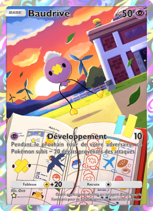Carte Pokémon Baudrive 165/140 de l'extension Choc Spatio-Temporel