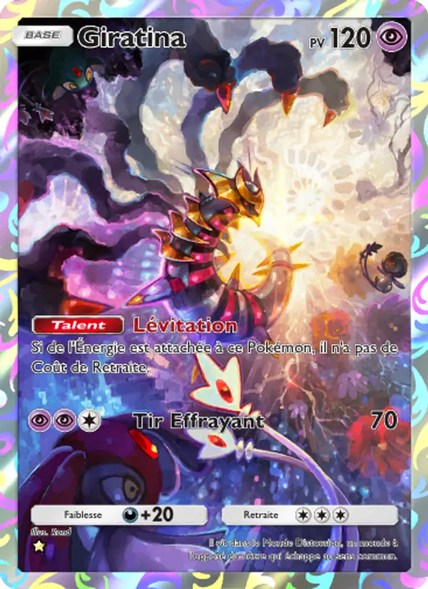 Carte Pokémon Giratina 167/140 de l'extension Choc Spatio-Temporel
