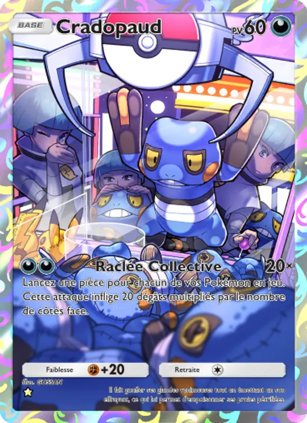 Carte Pokémon Cradopaud 173/140 de l'extension Choc Spatio-Temporel