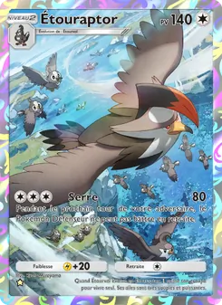 Carte Pokémon Étouraptor 176 — Choc Spatio-Temporel
