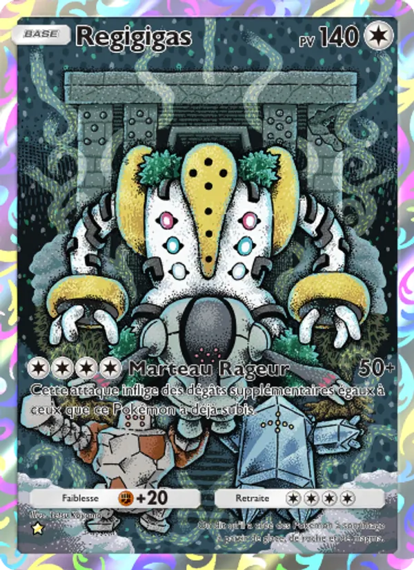 Carte Pokémon Regigigas 179/140 de l'extension Choc Spatio-Temporel