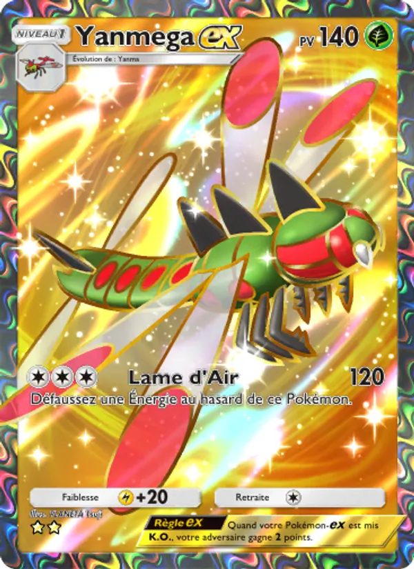 Carte Pokémon Yanmega-ex 180/140 de l'extension Choc Spatio-Temporel