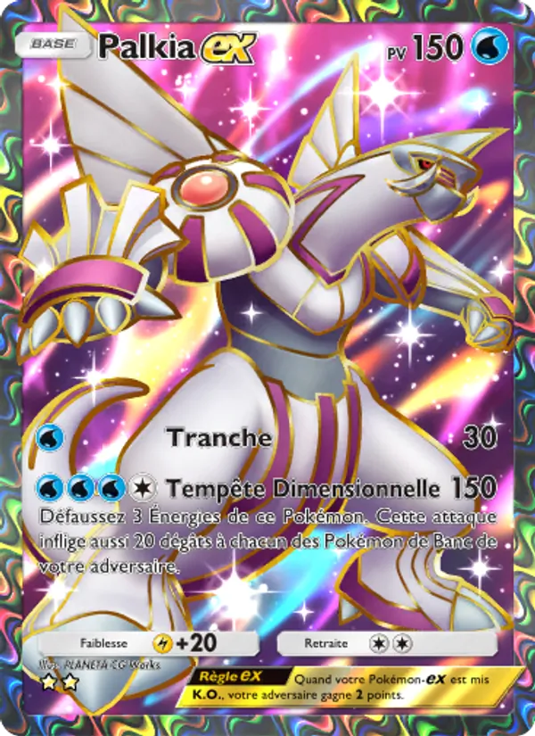 Carte Pokémon Palkia-ex 182/140 de l'extension Choc Spatio-Temporel