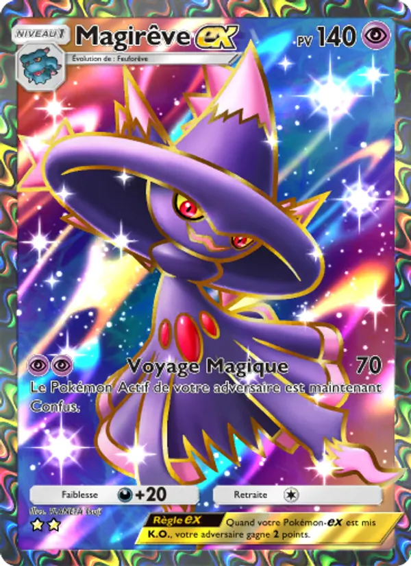 Carte Pokémon Magirêve-ex 184/140 de l'extension Choc Spatio-Temporel