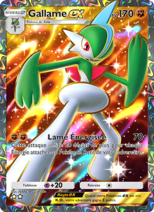 Carte Pokémon Gallame-ex 185/140 de l'extension Choc Spatio-Temporel