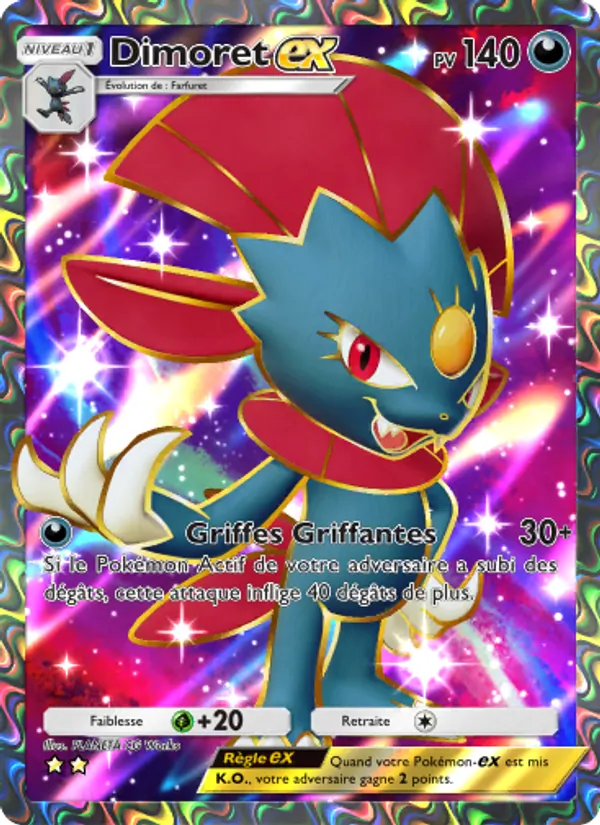 Carte Pokémon Dimoret-ex 186/140 de l'extension Choc Spatio-Temporel