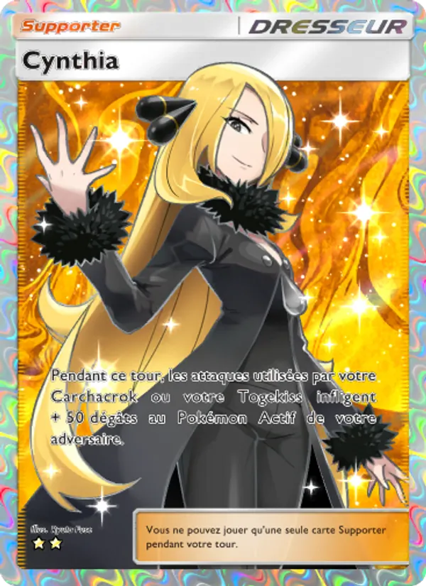 Carte Pokémon Cynthia 192/140 de l'extension Choc Spatio-Temporel
