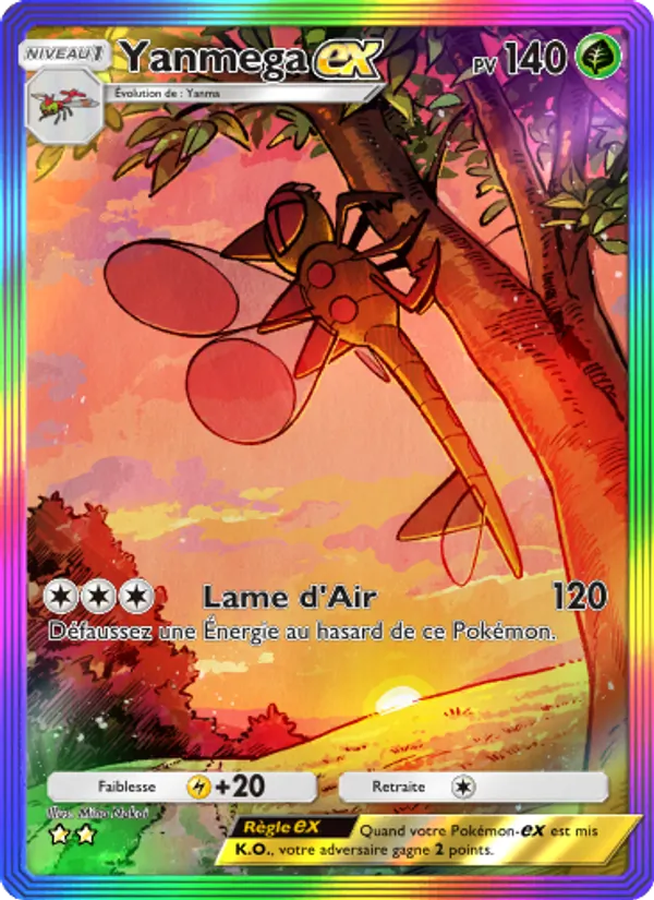 Carte Pokémon Yanmega-ex 196/140 de l'extension Choc Spatio-Temporel