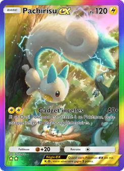 Carte Pokémon Pachirisu-ex 198 — Choc Spatio-Temporel