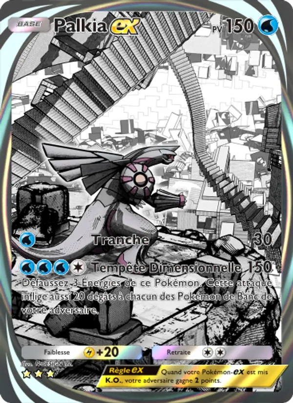 Carte Pokémon Palkia-ex 204/140 de l'extension Choc Spatio-Temporel