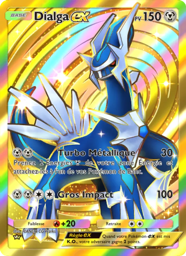 Carte Pokémon Dialga-ex 207/140 de l'extension Choc Spatio-Temporel