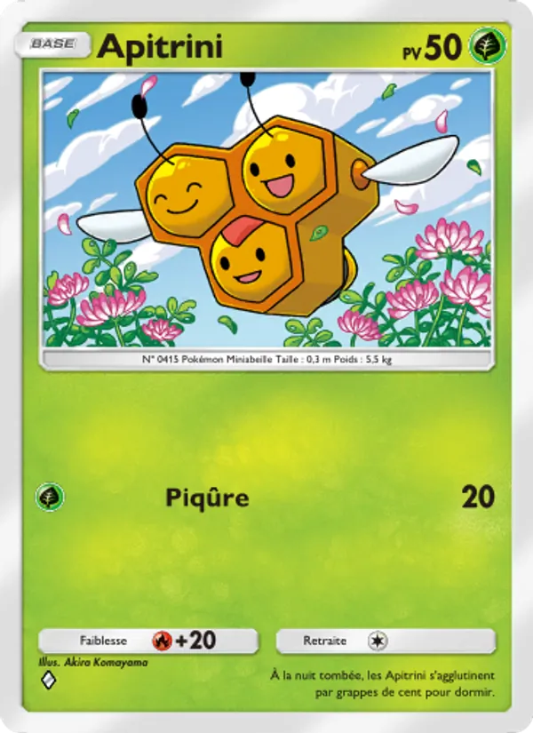 Carte Pokémon Apitrini 004/75 de l'extension Lumière Triomphale