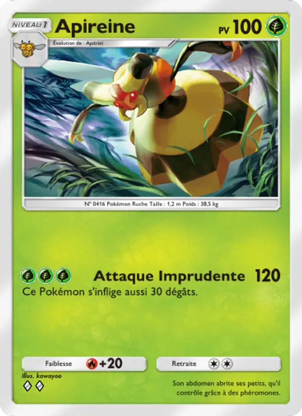 Carte Pokémon Apireine 005/75 de l'extension Lumière Triomphale
