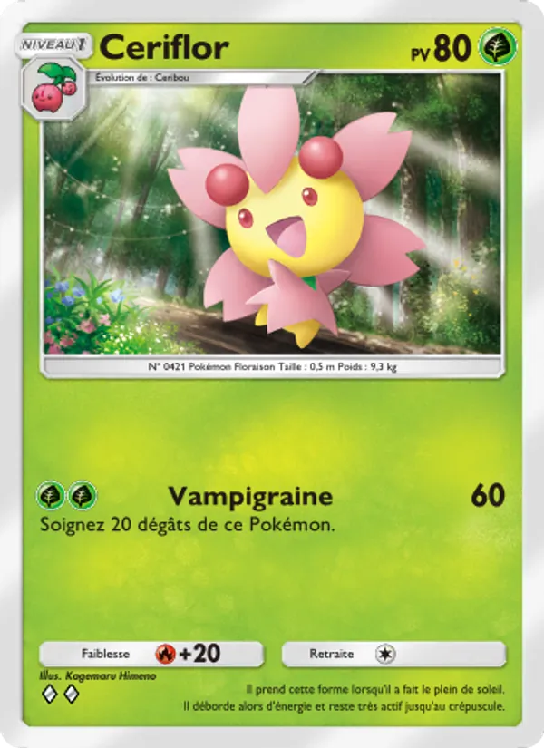 Carte Pokémon Ceriflor 008/75 de l'extension Lumière Triomphale