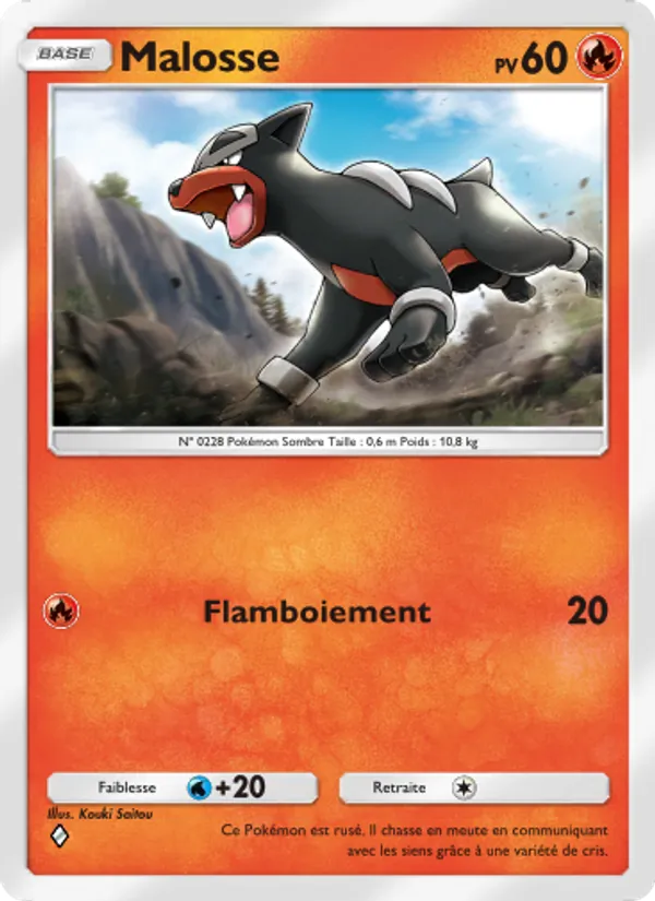 Carte Pokémon Malosse 011/75 de l'extension Lumière Triomphale