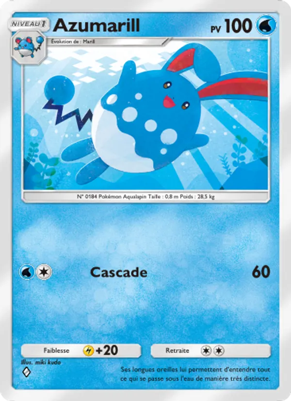 Carte Pokémon Azumarill 015/75 de l'extension Lumière Triomphale