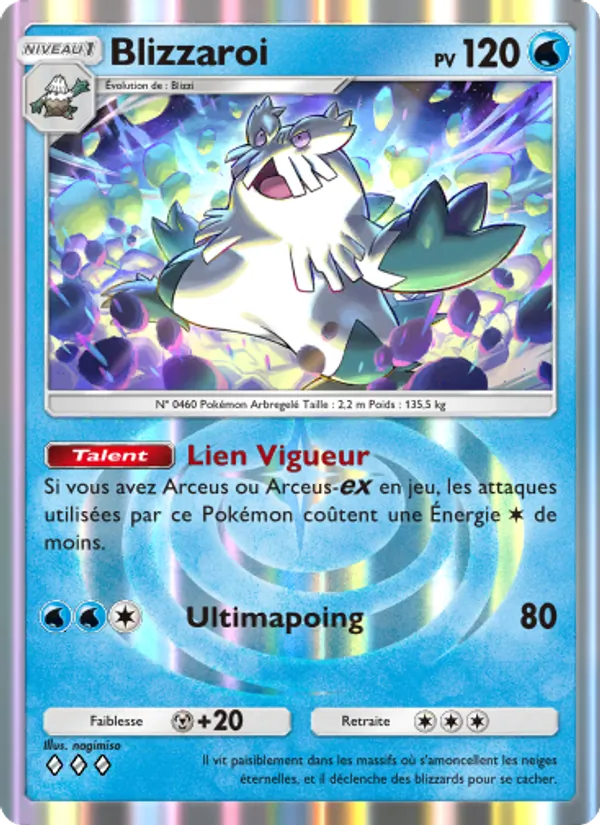 Carte Pokémon Blizzaroi 021/75 de l'extension Lumière Triomphale