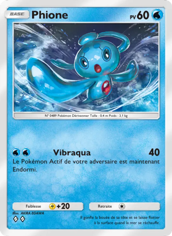 Carte Pokémon Phione 024/75 de l'extension Lumière Triomphale