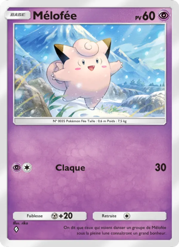 Carte Pokémon Mélofée 029/75 de l'extension Lumière Triomphale