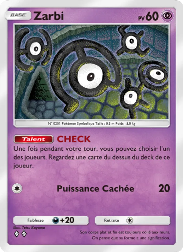 Carte Pokémon Zarbi 034/75 de l'extension Lumière Triomphale