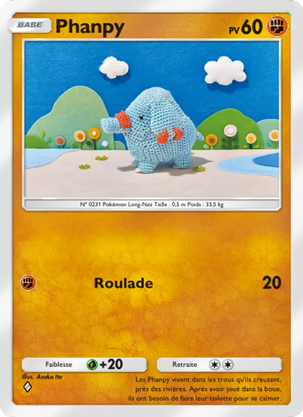 Carte Pokémon Phanpy 037/75 de l'extension Lumière Triomphale