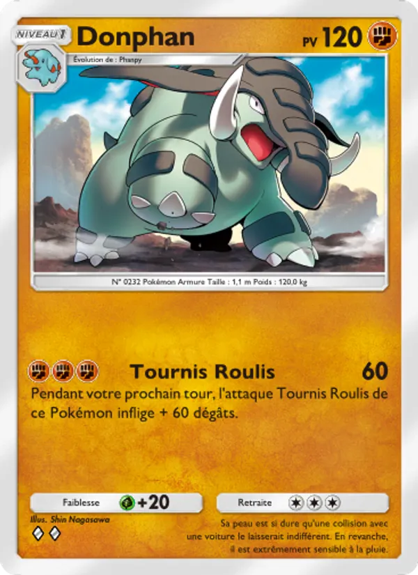 Carte Pokémon Donphan 038/75 de l'extension Lumière Triomphale