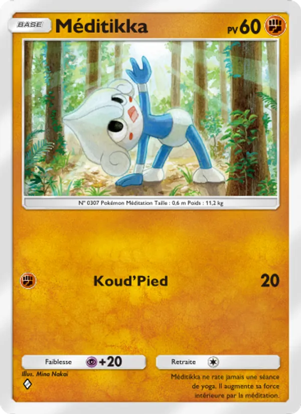 Carte Pokémon Méditikka 043/75 de l'extension Lumière Triomphale