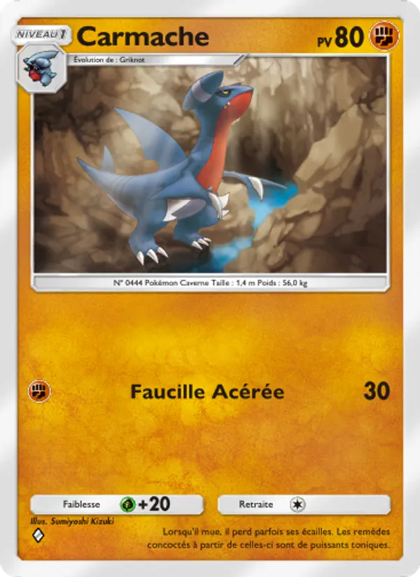Carte Pokémon Carmache 046/75 de l'extension Lumière Triomphale