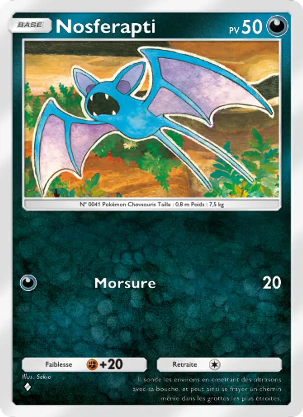 Carte Pokémon Nosferapti 048/75 de l'extension Lumière Triomphale