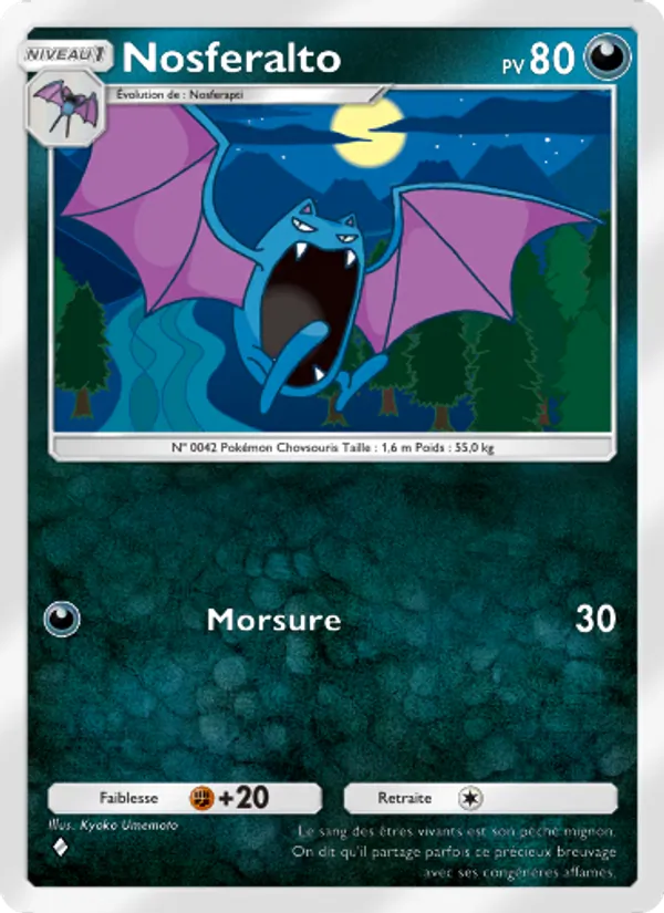 Carte Pokémon Nosferalto 049/75 de l'extension Lumière Triomphale