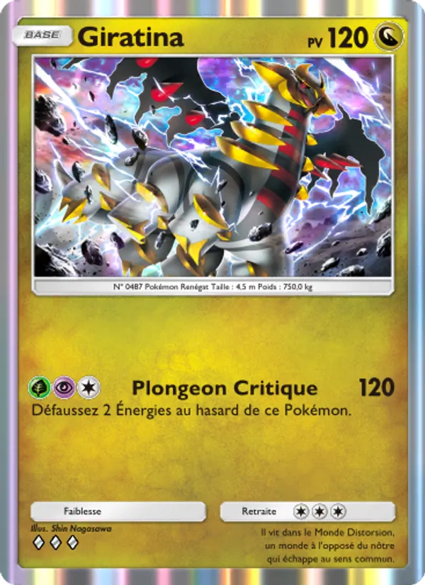 Carte Pokémon Giratina 061/75 de l'extension Lumière Triomphale