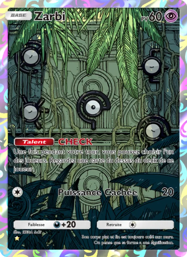 Carte Pokémon Zarbi 078/75 de l'extension Lumière Triomphale